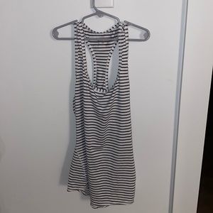 Athleta Workout Tank Top - Grey Stripes